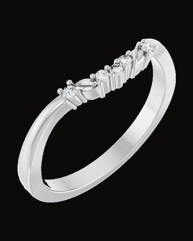 Accented Floral Engagement Ring or Band
