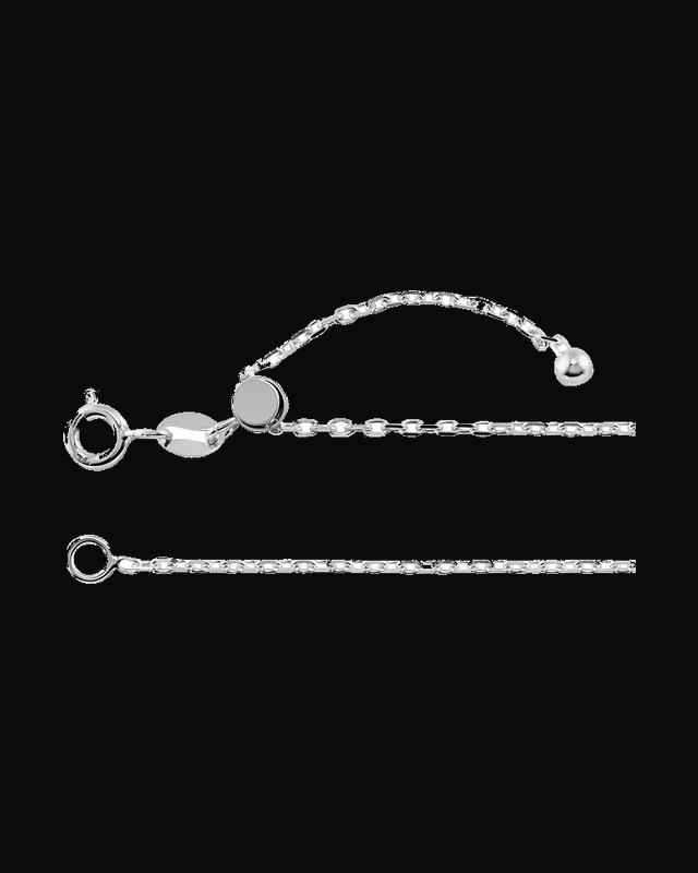 0.95 mm Adjustable Cable Chain — Silver-Plated on Sterling Silver