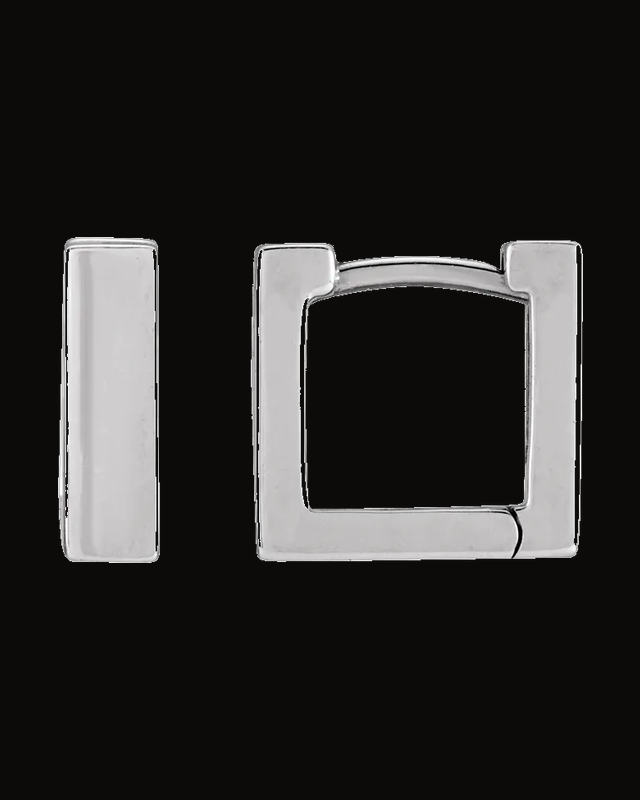 Square Huggie Hoop Earrings