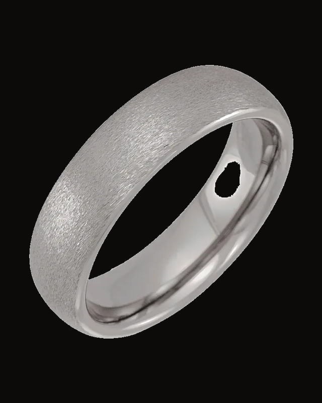 Comfort-Fit Band With Satin Finish — Tungsten · 6 mm