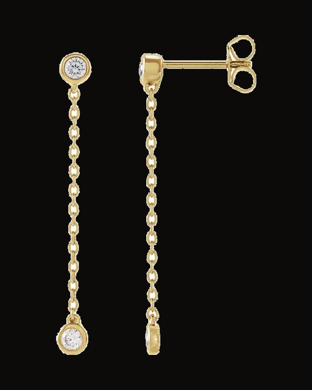 1/4 CTW Lab-Grown Diamond Chain Earrings