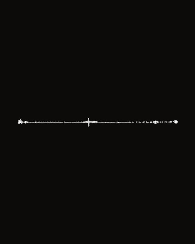 Sideways Cross Bracelet — Sterling Silver · 2 mm