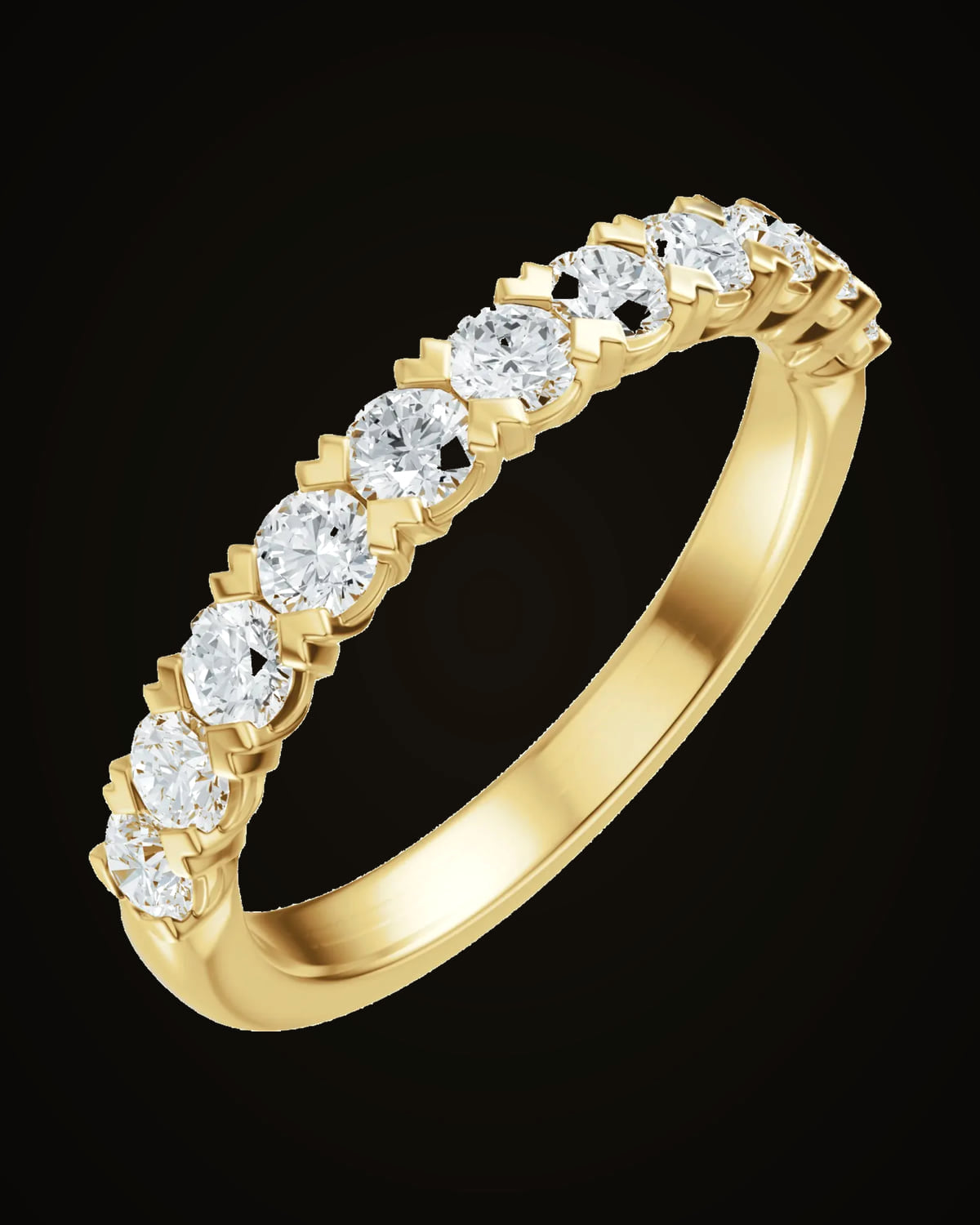 3/4 CTW Lab-Grown Diamond Low Profile Anniversary Band — 14K Yellow Gold · 2.6 mm · VS