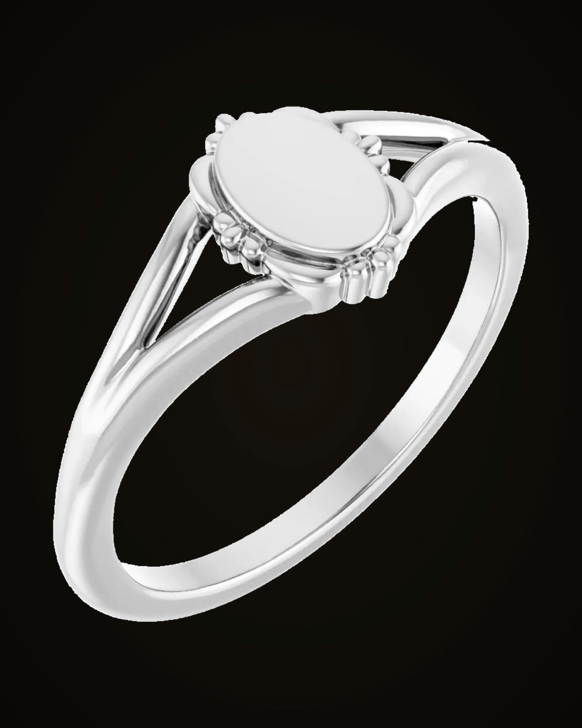 Engravable Vintage-Inspired Signet Ring — Sterling Silver · 1.6 mm