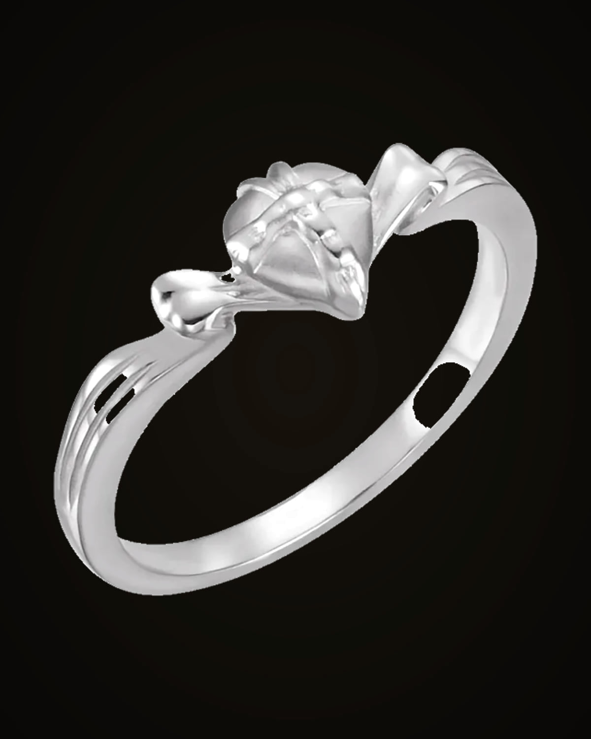The Gift Wrapped Heart Ring — Sterling Silver