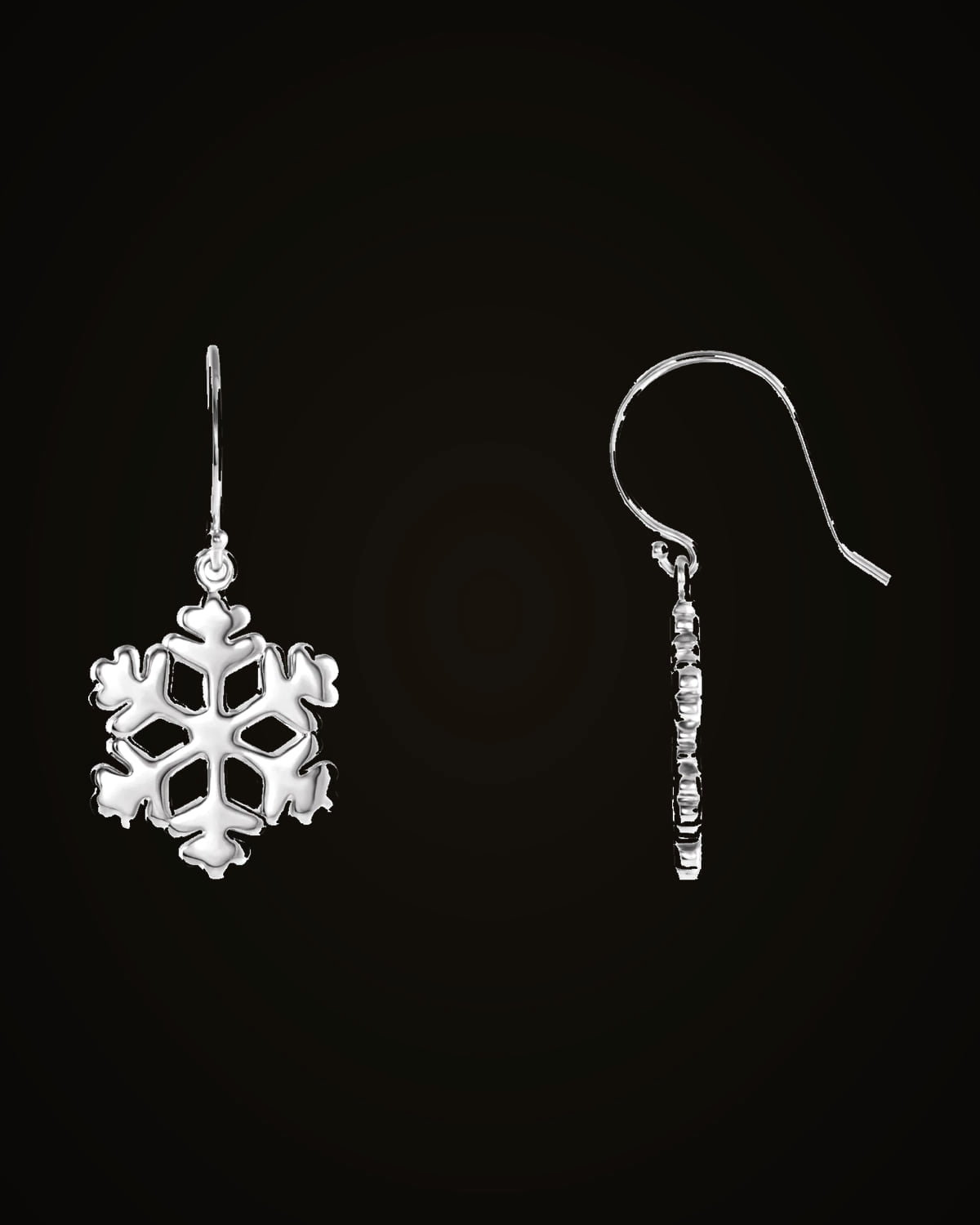 Snowflake Earrings — Sterling Silver