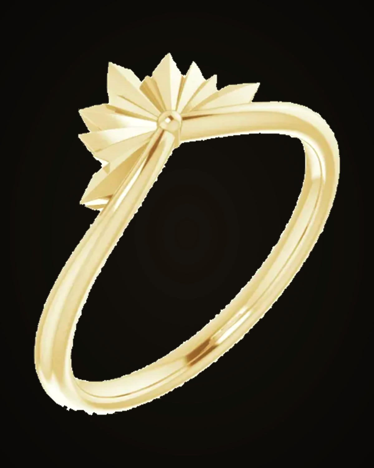 Star Ring — 14K Yellow Gold · 2 mm