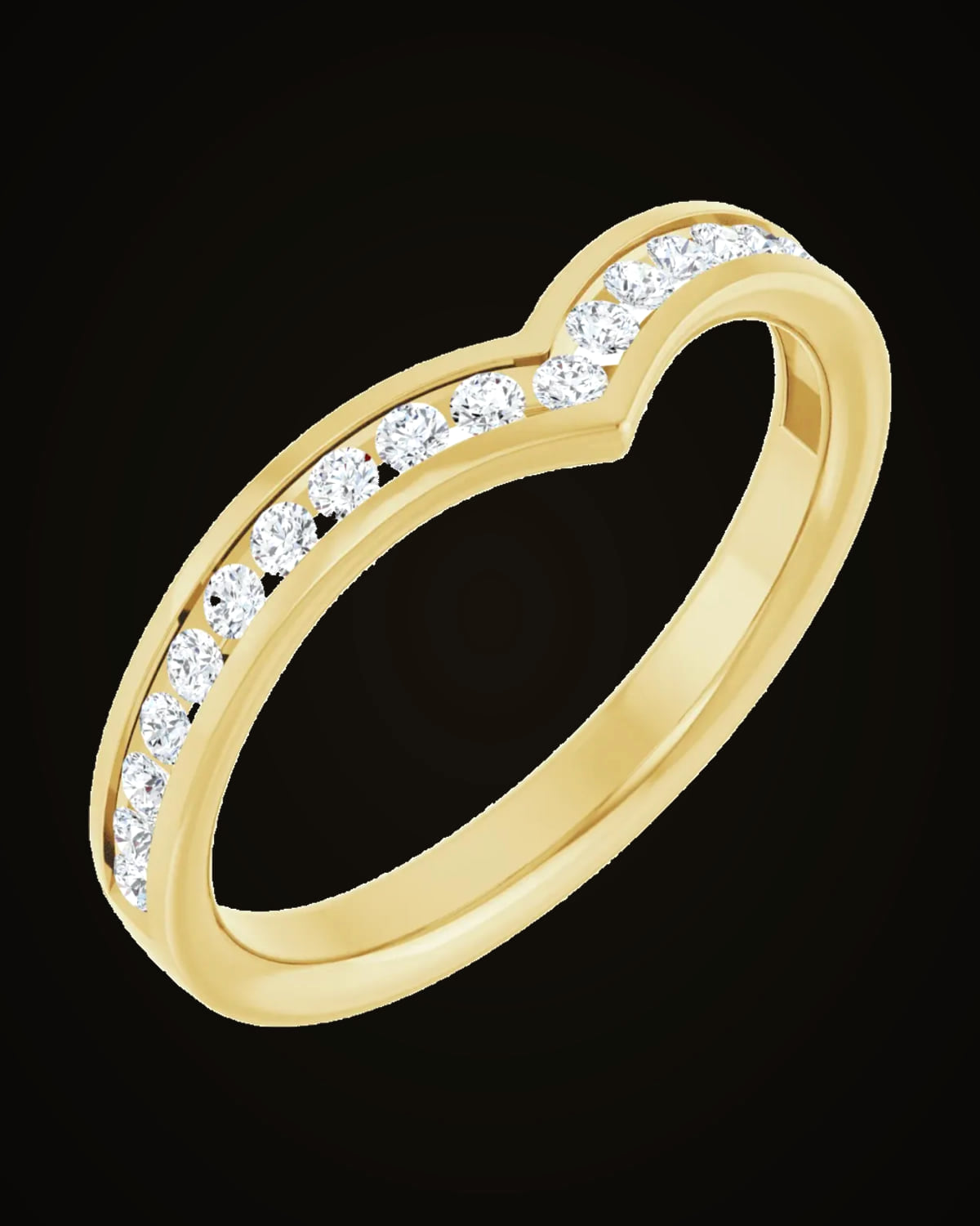 1/4 CTW Lab Grown Diamond Band — 14K Yellow Gold · 3 mm · VS · F+