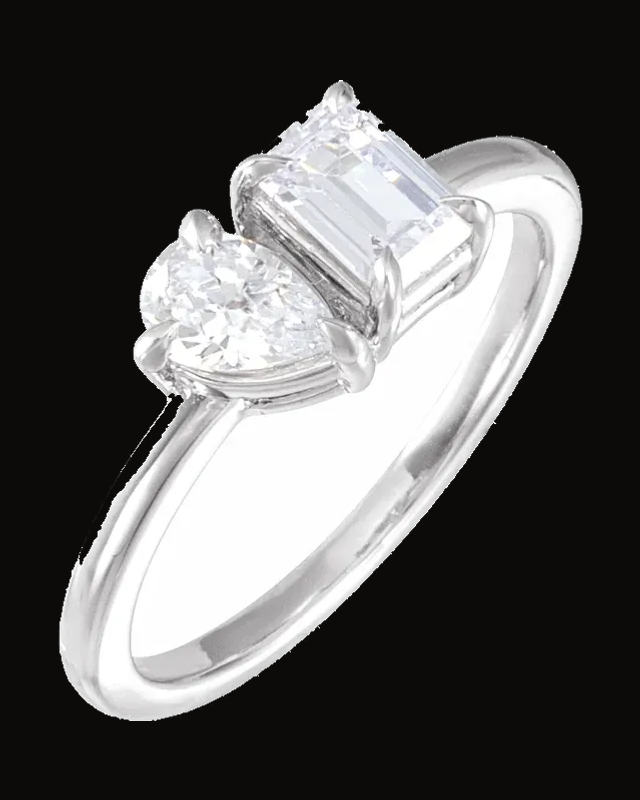 1 CTW Lab-Grown Diamond Two-Stone Ring — 1.61 mm · Size 7
