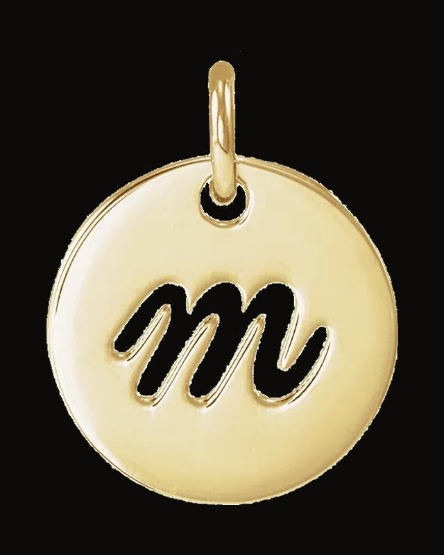 Script Initial Necklace or Pendant