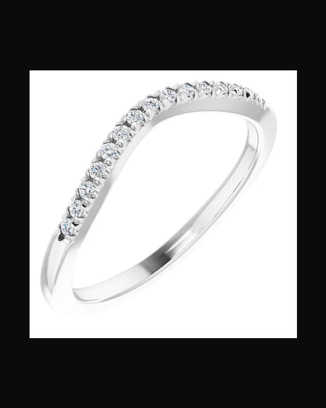 1/10 CTW Natural Diamond French-Set Band — 14K White / Yellow Gold · 1.5 mm