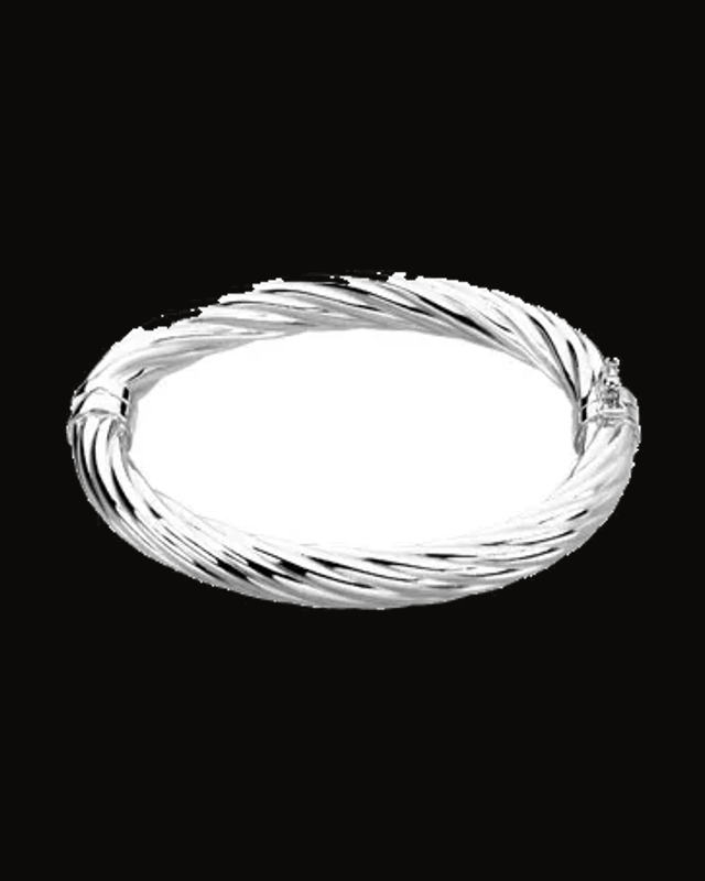 Hinged Bangle Bracelet — Sterling Silver