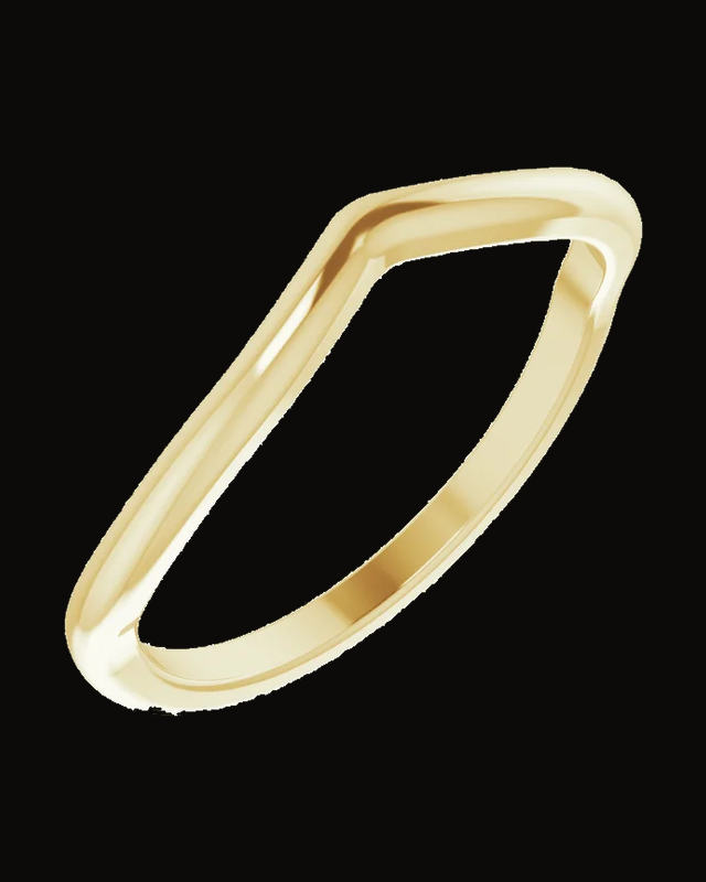 Split Shoulder Peg Shank or Band — 14K Yellow Gold · 3.57 mm