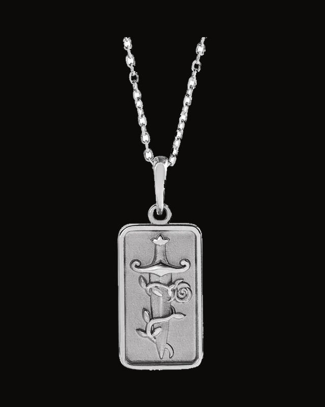 Dagger & Rose Necklace or Pendant — Sterling Silver