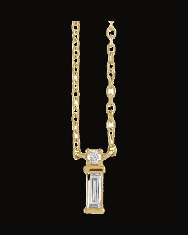0.07 CTW Natural Diamond Necklace — 14K Yellow Gold