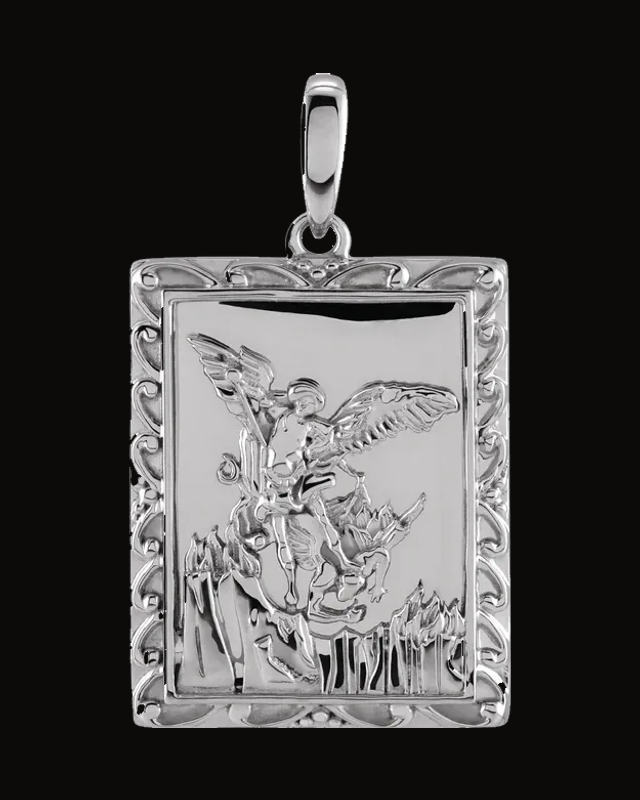 St. Michael Medal — Sterling Silver