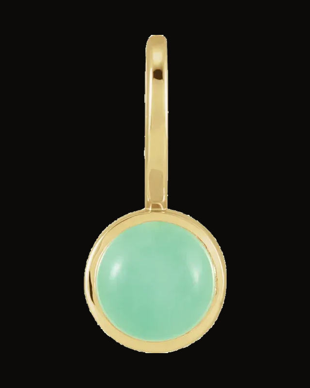 Cabochon Charm/Pendant — 14K Yellow Gold