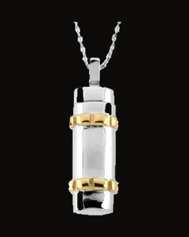 Cylinder Ash Holder Necklace — 14K Yellow Gold-Plated on Sterling Silver