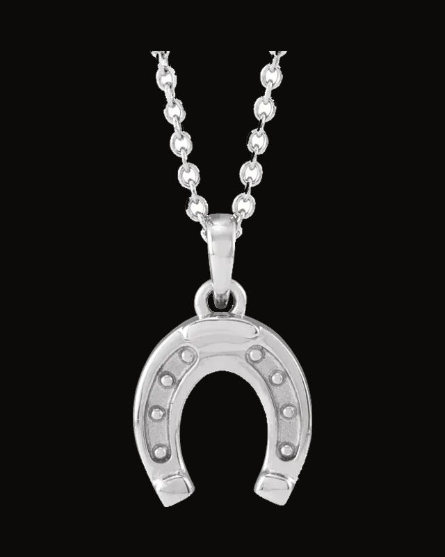 Horseshoe Necklace or Pendant — Sterling Silver