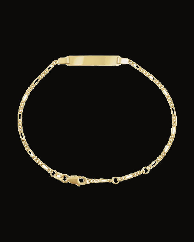 Men's Figaro Adjustable Identification Bracelet — 14K Yellow Gold
