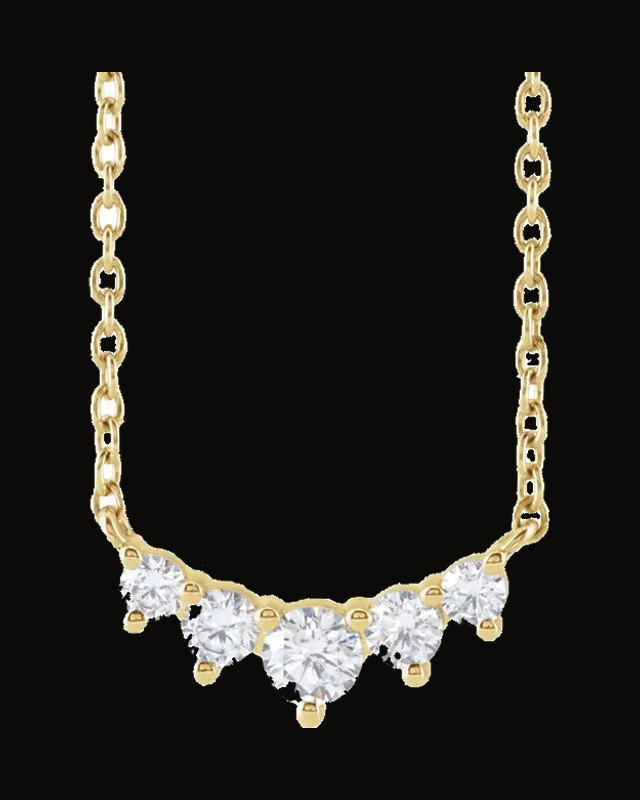 1/3 CTW Lab-Grown Diamond Graduated Necklace