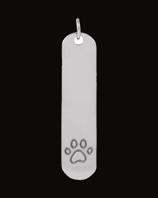 Engravable Bar Necklace or Pendant — Sterling Silver