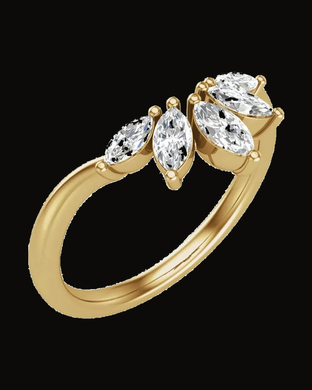 3/8 CTW Lab-Grown Diamond Contour Band — 14K Yellow / White Gold · 1.8 mm