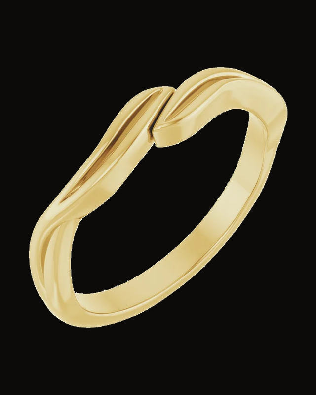 Stackable Bypass Ring — 14K Yellow Gold · 10.6 x 3.75 mm