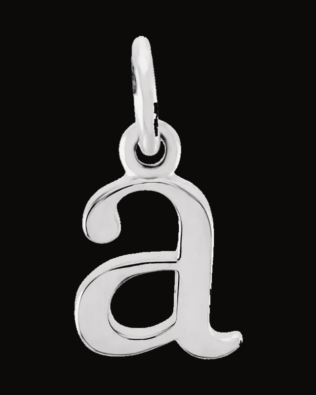 Lowercase Initial Necklace or Charm/Pendant