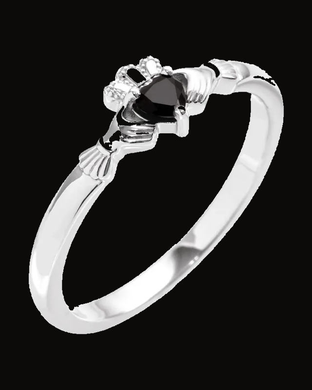 Accented Claddagh Ring — Sterling Silver · 1.71 mm