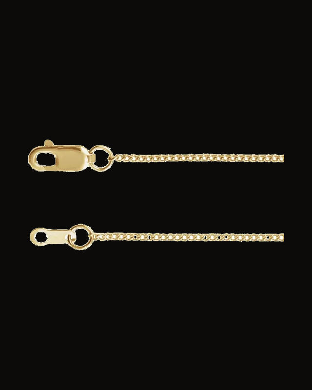 1 mm Diamond-Cut Curb Chain