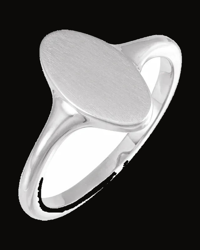 Oval Signet Ring — Sterling Silver · 1.55 mm