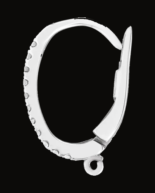 1/8 CTW Lab-Grown Diamond Click-In Lever Back Earring Top