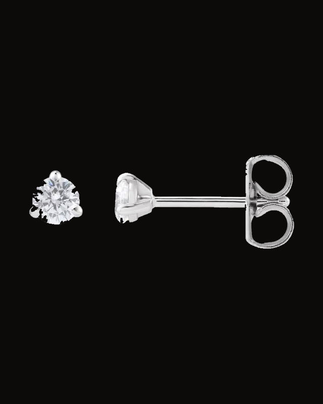 Cocktail-Style Stud Earrings — 14K White / Yellow Gold