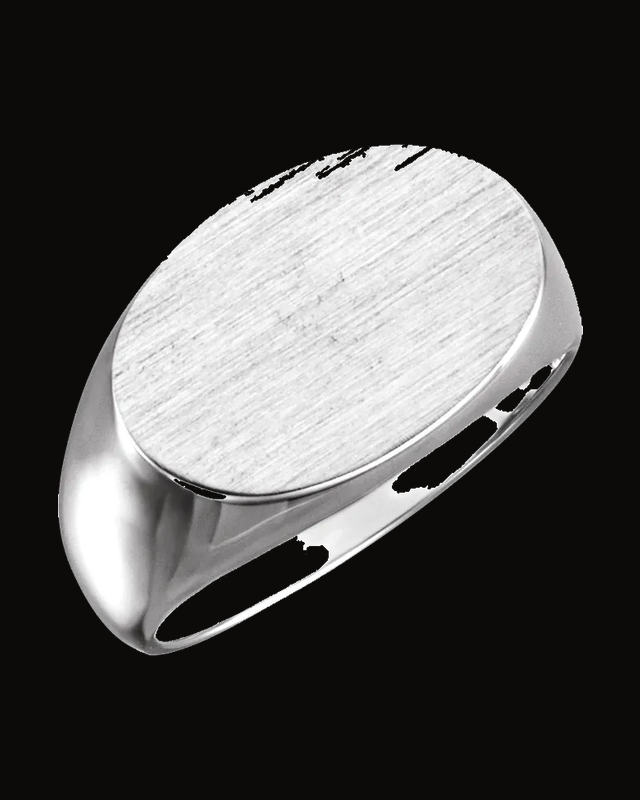 Oval Signet Ring — Sterling Silver · 3.97 mm