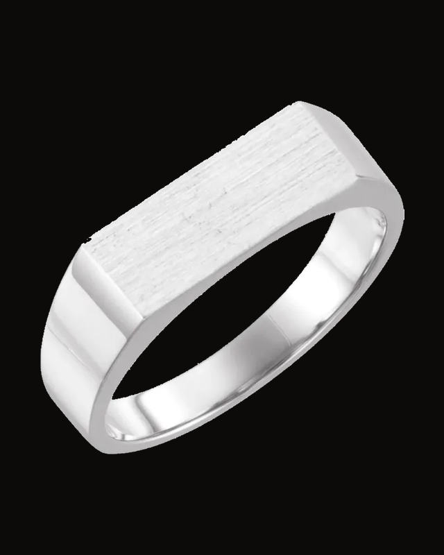Rectangle Signet Ring — Sterling Silver