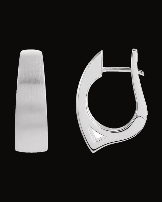 Hinged Hoop Earrings — Sterling Silver