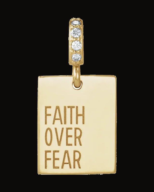 Faith Over Fear Neckalce or Pendant