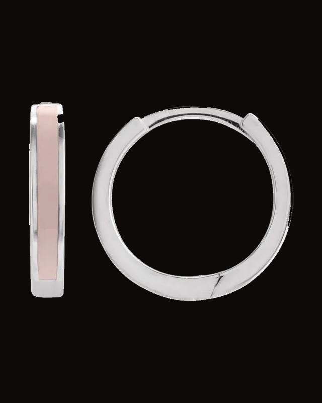 Enamel Hoop Earrings