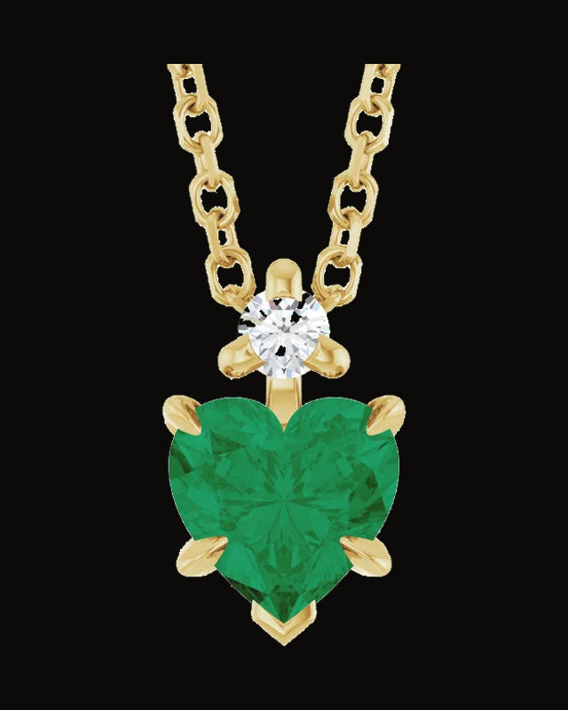 Accented Heart Necklace or Pendant