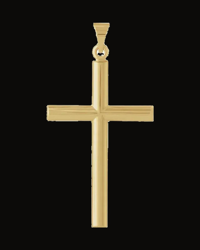 Cross Pendant — 14K Yellow / White Gold