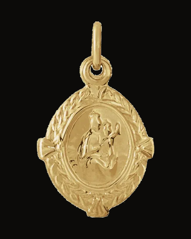 Scapular Medal — 14K Yellow Gold