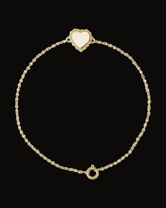 Engravable Beaded Heart Bracelet