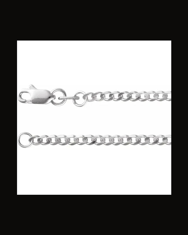 1.95 mm Curb Chain — Sterling Silver