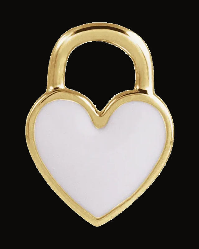 Enamel Heart Necklace or Pendant