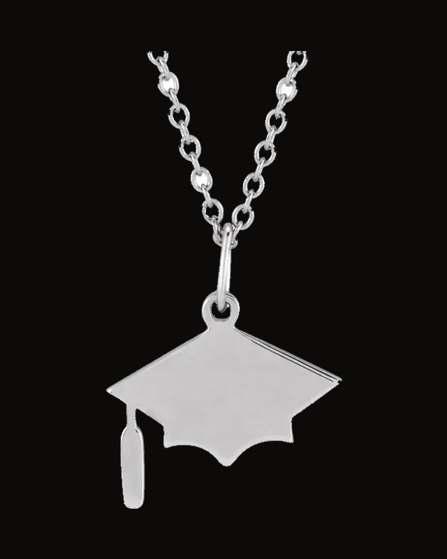 Engravable Graduation Cap Necklace or Charm/Pendant