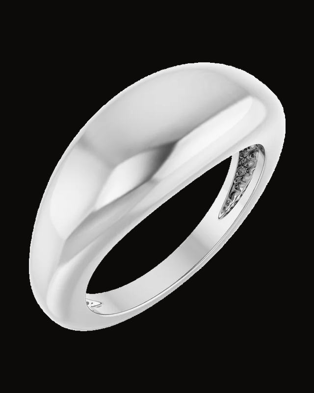 Dome Ring — Sterling Silver · 8 x 4.2 mm