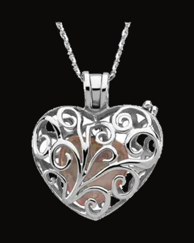 Always in my Heart Locket Necklace — Rhodium-Plated on Sterling Silver · 12 x 12 mm