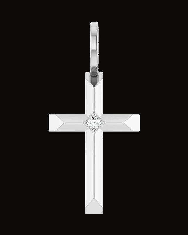 0.0075 Ct Natural Diamond Knife-Edge Necklace