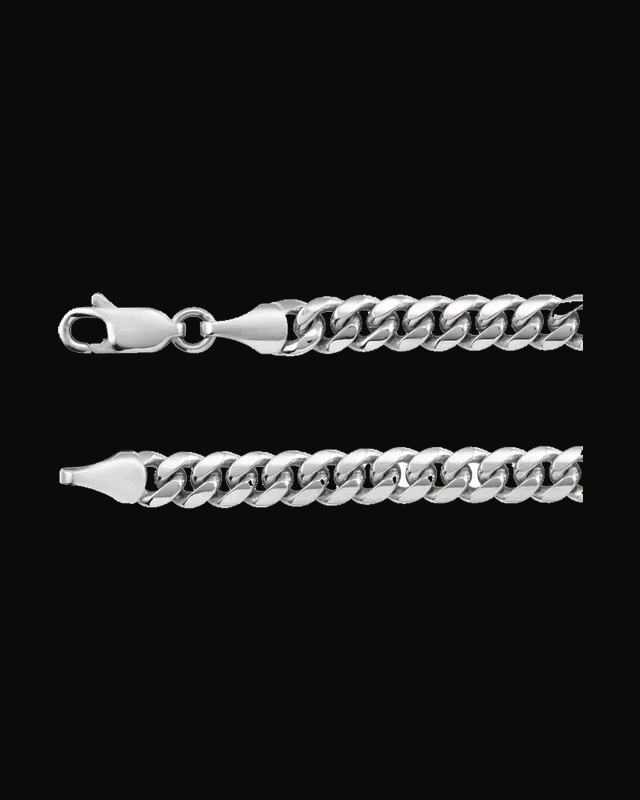5 mm Miami Cuban Curb Chain — Sterling Silver